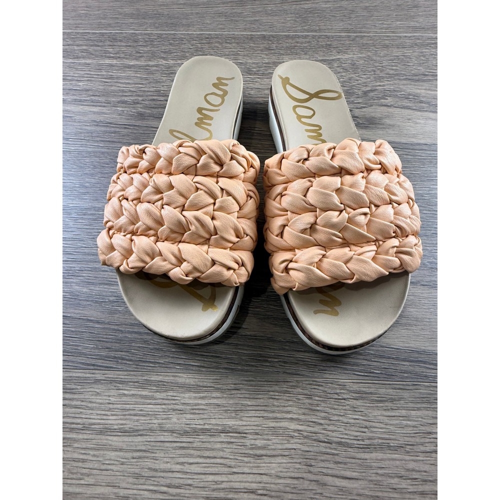 Sam Edelman Peach Braided Slide Sandal - Picture 13 of 13